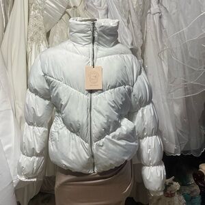 New white puffer coat